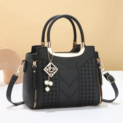 👜✨ 50% Rabatt! Premium Damen Handtasche mit V-Naht & Gold Hardware – Geräumig, Elegant & Vielseitig für den Alltag