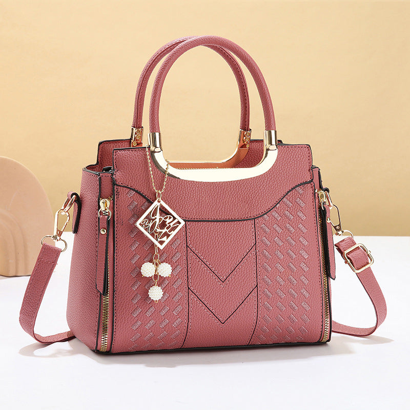 👜✨ 50% Rabatt! Premium Damen Handtasche mit V-Naht & Gold Hardware – Geräumig, Elegant & Vielseitig für den Alltag