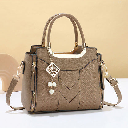 👜✨ 50% Rabatt! Premium Damen Handtasche mit V-Naht & Gold Hardware – Geräumig, Elegant & Vielseitig für den Alltag