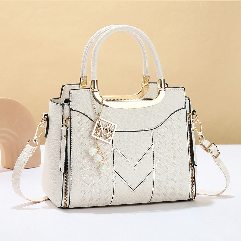 👜✨ 50% Rabatt! Premium Damen Handtasche mit V-Naht & Gold Hardware – Geräumig, Elegant & Vielseitig für den Alltag