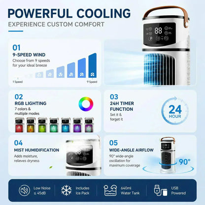 📢📢 50 % RABATT ❄️Der leise USB-Wasserkühler mit 9 Stufen & RGB-Beleuchtung Nur für kurze Zeit – Sommerangebot☀️