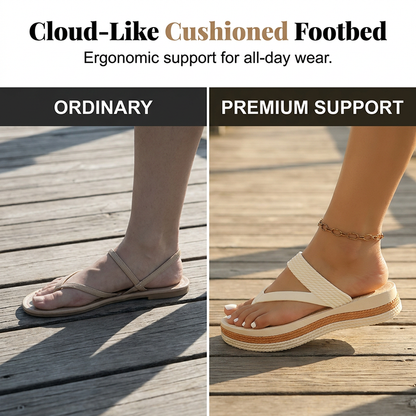 👡☀️ 2026 NEU! Flip-Flops für Damen mit gewebtem Riemen & Plateausohle