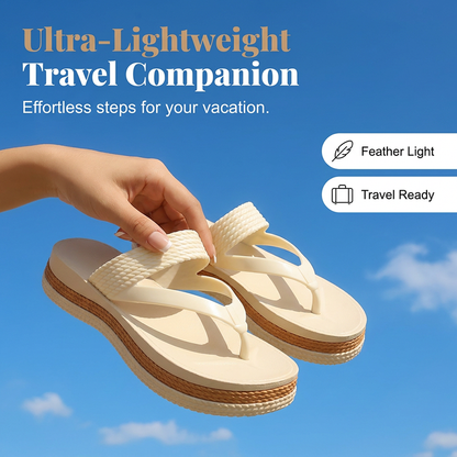 👡☀️ 2026 NEU! Flip-Flops für Damen mit gewebtem Riemen & Plateausohle