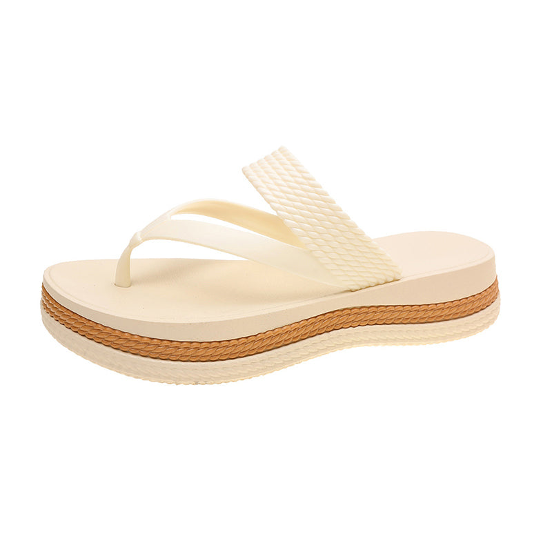👡☀️ 2026 NEU! Flip-Flops für Damen mit gewebtem Riemen & Plateausohle