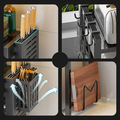 🧰Erweiterbares Mikrowellenregal – verstellbar, Tragkraft 75 kg, inklusive Haken
