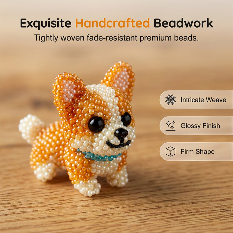 🎨🐶 Colorful Beaded 3D Dog Model Kit – 50% RABATT! Bunte Perlen, 3D-Design, kreativer Bastelspaß für Groß & Klein. 🔥✨