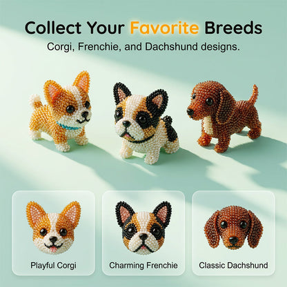 🎨🐶 Colorful Beaded 3D Dog Model Kit – 50% RABATT! Bunte Perlen, 3D-Design, kreativer Bastelspaß für Groß & Klein. 🔥✨