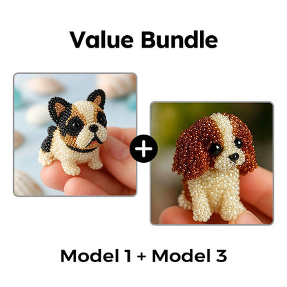 🎨🐶 Colorful Beaded 3D Dog Model Kit – 50% RABATT! Bunte Perlen, 3D-Design, kreativer Bastelspaß für Groß & Klein. 🔥✨