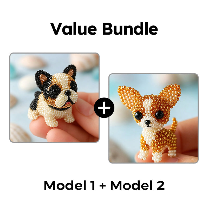 🎨🐶 Colorful Beaded 3D Dog Model Kit – 50% RABATT! Bunte Perlen, 3D-Design, kreativer Bastelspaß für Groß & Klein. 🔥✨
