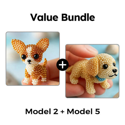 🎨🐶 Colorful Beaded 3D Dog Model Kit – 50% RABATT! Bunte Perlen, 3D-Design, kreativer Bastelspaß für Groß & Klein. 🔥✨