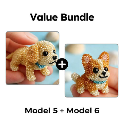 🎨🐶 Colorful Beaded 3D Dog Model Kit – 50% RABATT! Bunte Perlen, 3D-Design, kreativer Bastelspaß für Groß & Klein. 🔥✨