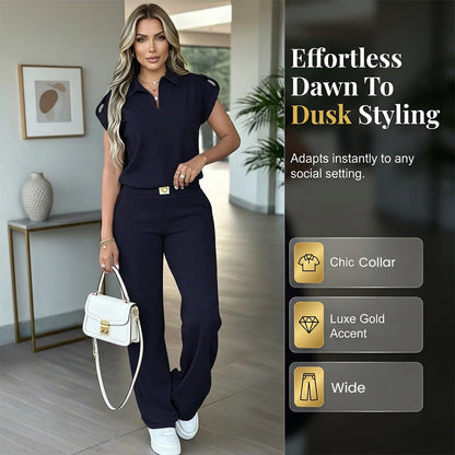 🔥👚 50% RABATT! Women's Casual Top & Pants 2-Piece Set – lässiger Zweiteiler für Alltag, Büro & Reise. 🌸💨