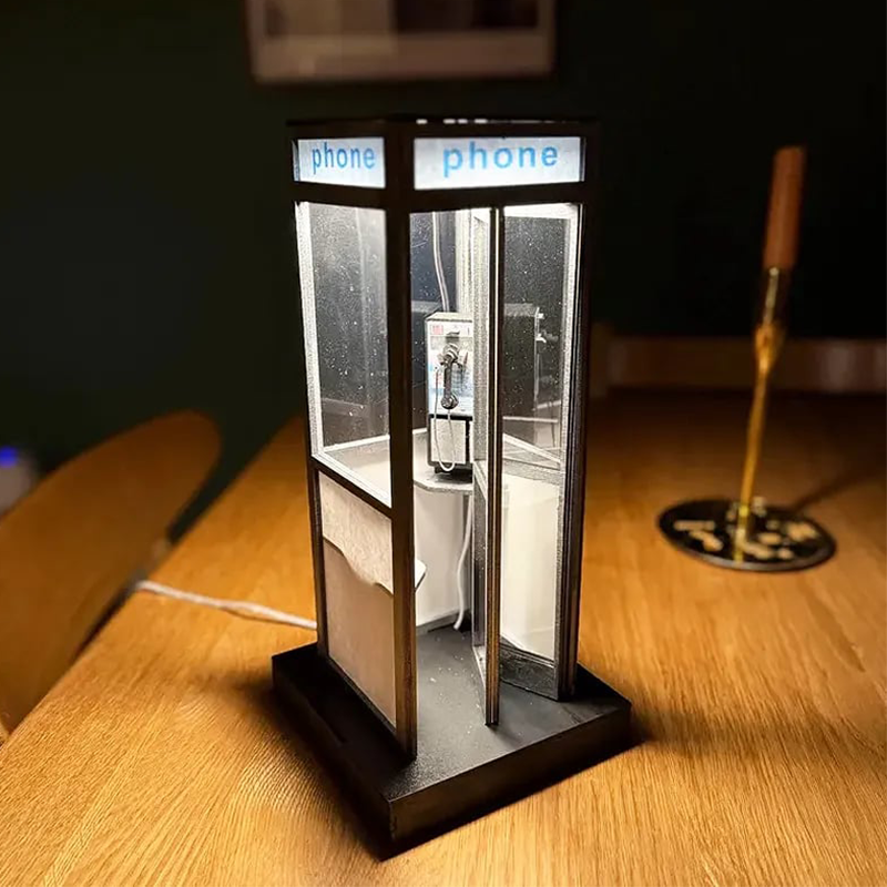 💡 LED-Nachtlicht im klassischen Retro-Telefonzellen-Design 🕰️