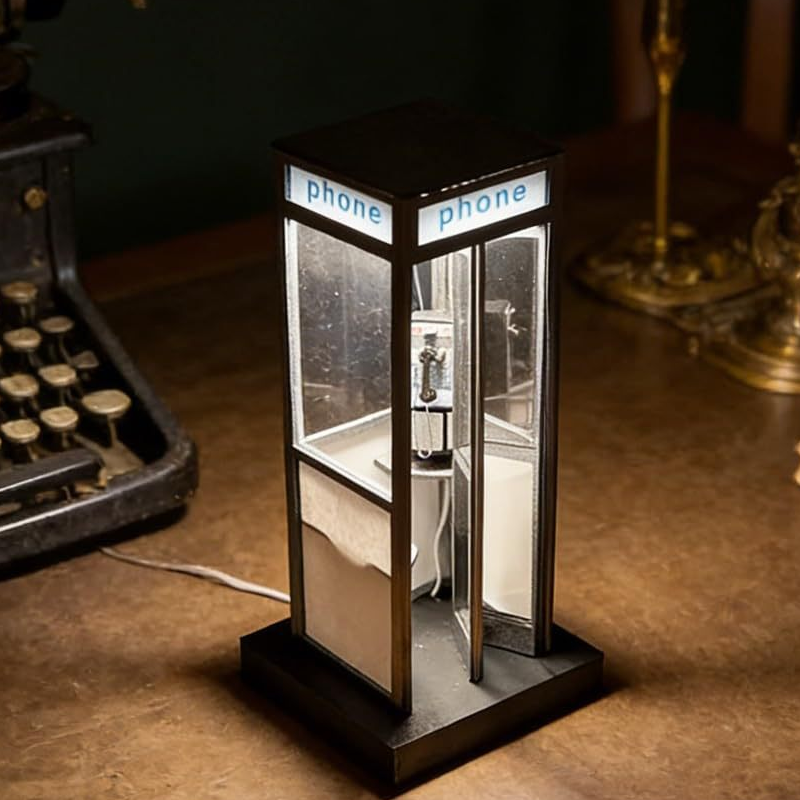 💡 LED-Nachtlicht im klassischen Retro-Telefonzellen-Design 🕰️