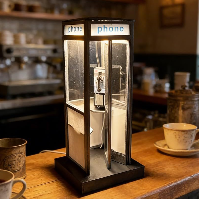 💡 LED-Nachtlicht im klassischen Retro-Telefonzellen-Design 🕰️