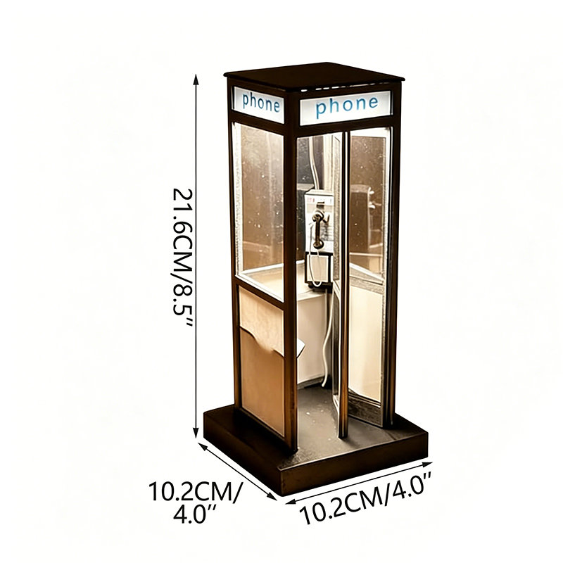 💡 LED-Nachtlicht im klassischen Retro-Telefonzellen-Design 🕰️