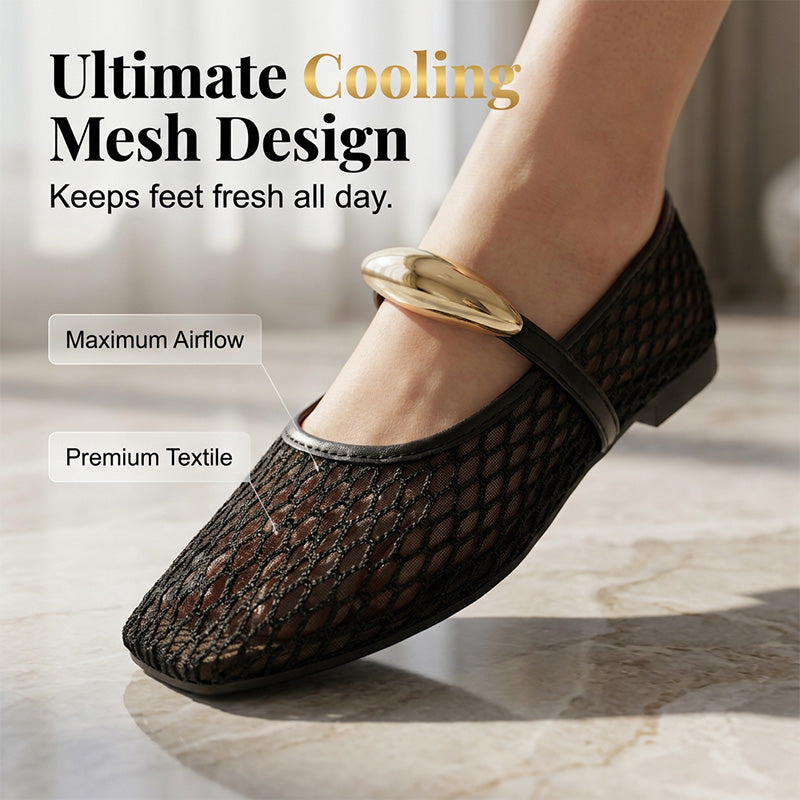 🥿✨Damen Elegante Flats | Durchbrochen & Atmungsaktiv | Bequeme Sommerschuhe🌼💨