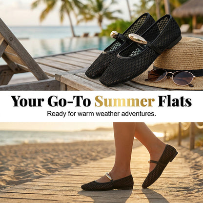 🥿✨Damen Elegante Flats | Durchbrochen & Atmungsaktiv | Bequeme Sommerschuhe🌼💨