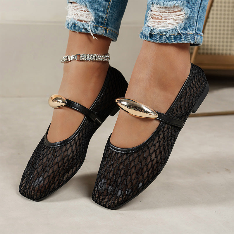 🥿✨Damen Elegante Flats | Durchbrochen & Atmungsaktiv | Bequeme Sommerschuhe🌼💨