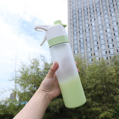 🌬️ 2-in-1 Trinkflasche mit Sprühkopf – erfrischt & befeuchtet Haut, perfekt für heiße Tage, Radfahren, Wandern & Camping