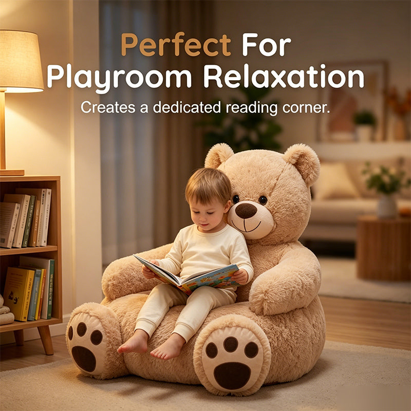 🧸Cartoon Animal Plush Kids Sofa Cushion Seat Teddy Bear Chair (Kinder-Plüschsofa in Teddybär-Form)