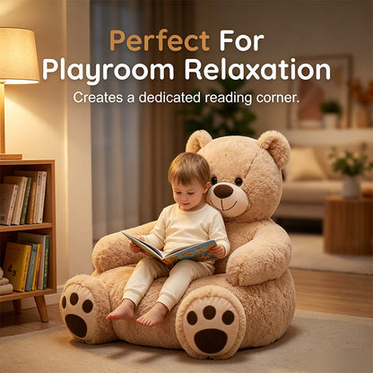 🧸Cartoon Animal Plush Kids Sofa Cushion Seat Teddy Bear Chair (Kinder-Plüschsofa in Teddybär-Form)
