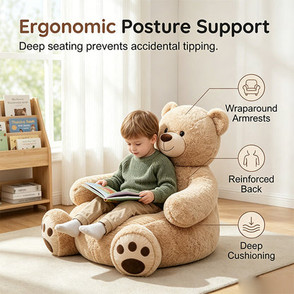 🧸Cartoon Animal Plush Kids Sofa Cushion Seat Teddy Bear Chair (Kinder-Plüschsofa in Teddybär-Form)