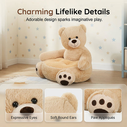 🧸Cartoon Animal Plush Kids Sofa Cushion Seat Teddy Bear Chair (Kinder-Plüschsofa in Teddybär-Form)