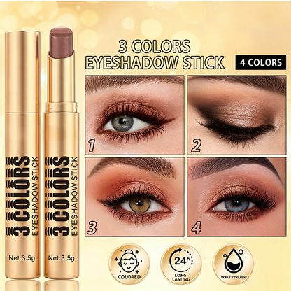 💄🎨 3-in-1 Farbverlauf Lidschattenstift Einfaches Make-up