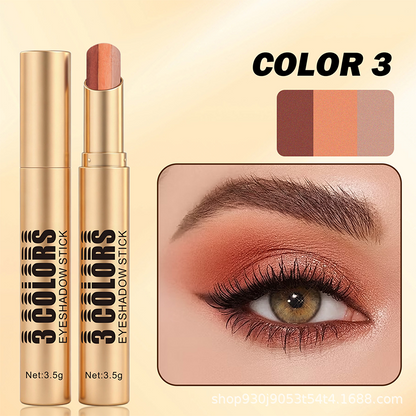 💄🎨 3-in-1 Farbverlauf Lidschattenstift Einfaches Make-up