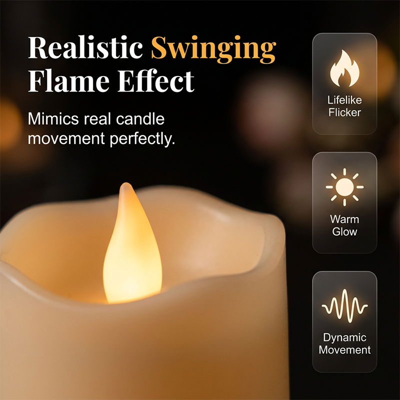 🕯️🔥Mehr kaufen, mehr gratis! Warm flackernde LED-Kerzen ohne Flamme✨