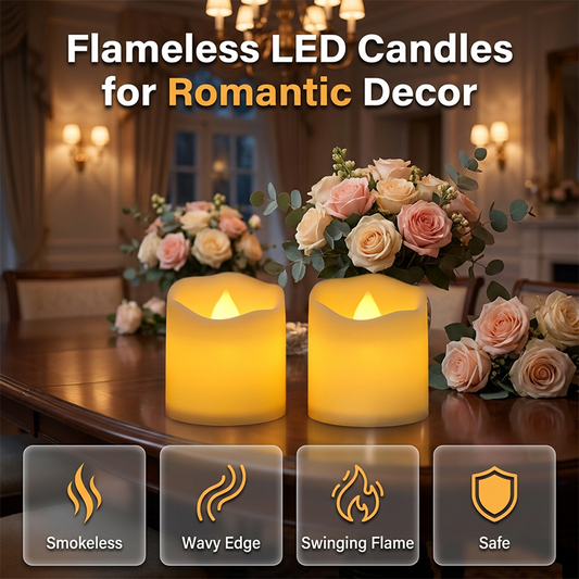 🕯️🔥Mehr kaufen, mehr gratis! Warm flackernde LED-Kerzen ohne Flamme✨