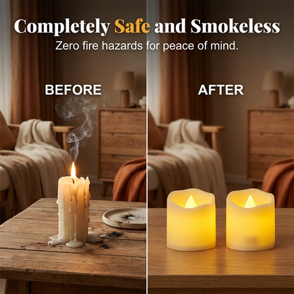 🕯️🔥Mehr kaufen, mehr gratis! Warm flackernde LED-Kerzen ohne Flamme✨