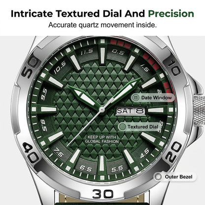 💥 Herren Leuchtende Quarz 30M Sport-Armbanduhr – 3D Geometrisches Zifferblatt, Kratzfest, Wasserresistent ✨