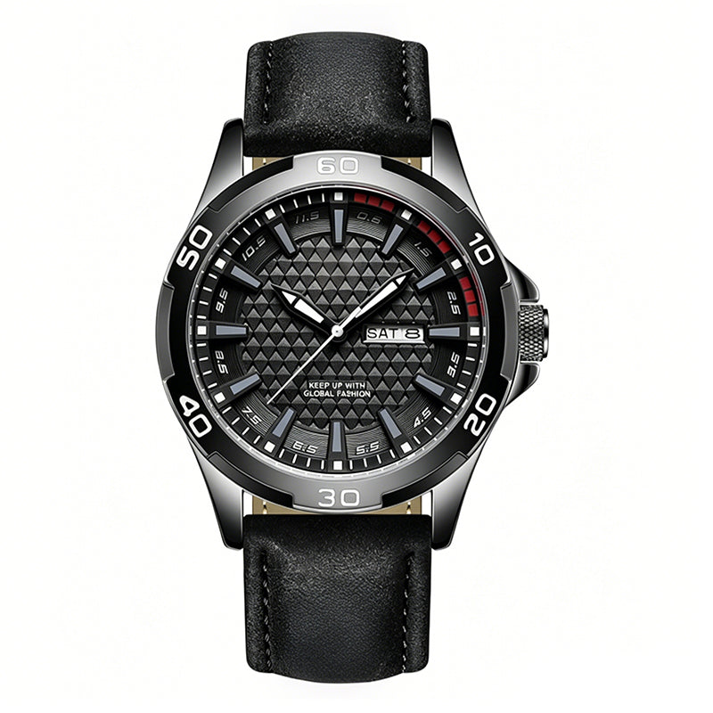 💥 Herren Leuchtende Quarz 30M Sport-Armbanduhr – 3D Geometrisches Zifferblatt, Kratzfest, Wasserresistent ✨
