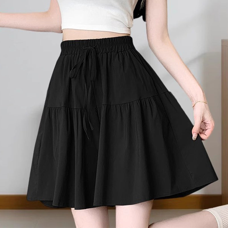 👗🏃Damenrockhose mit hoher Taille, weitem Bein und Rüschen (Culottes)