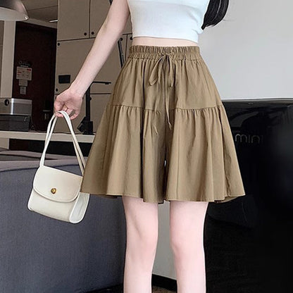 👗🏃Damenrockhose mit hoher Taille, weitem Bein und Rüschen (Culottes)