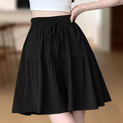 👗🏃Damenrockhose mit hoher Taille, weitem Bein und Rüschen (Culottes)