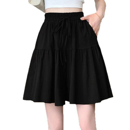 👗🏃Damenrockhose mit hoher Taille, weitem Bein und Rüschen (Culottes)
