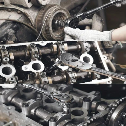 🔧✨6-teiliges Ratschenschlüssel-Set mit flexiblem Gelenkkopf, praktisches Werkzeugset für Reparaturen