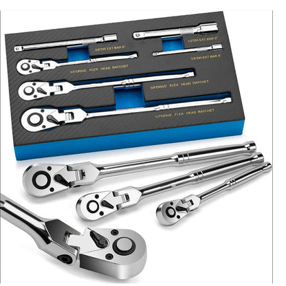 🔧✨6-teiliges Ratschenschlüssel-Set mit flexiblem Gelenkkopf, praktisches Werkzeugset für Reparaturen