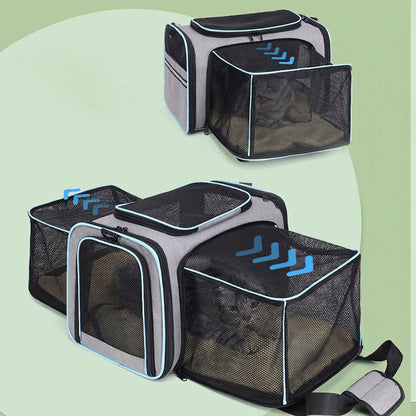 🐾🐕🐈Erweiterbare Transportbox für alle Haustiere ✈️🚗 Perfekt für Auto-, Flug- & Urlaubsreisen Stabile Tiertransportbox
