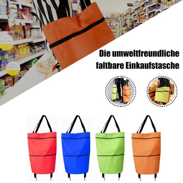 🔥🛍️2-in-1 faltbarer Einkaufswagen