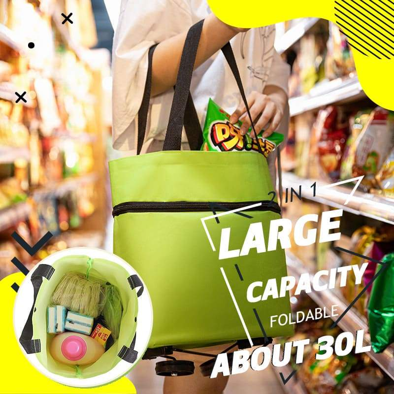 🔥🛍️2-in-1 faltbarer Einkaufswagen