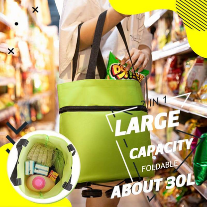 🔥🛍️2-in-1 faltbarer Einkaufswagen