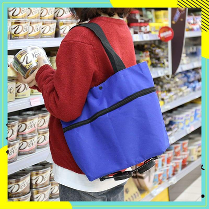 🔥🛍️2-in-1 faltbarer Einkaufswagen
