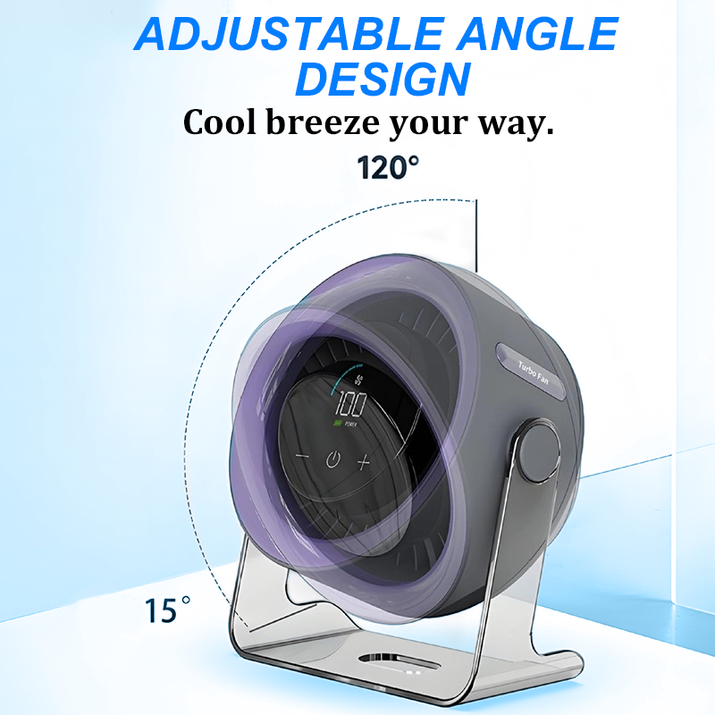 🔥Mini-Tischventilator mit 100 Geschwindigkeiten und Digitalanzeige