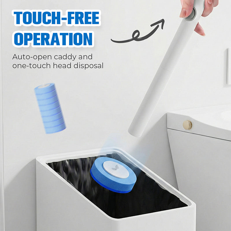 🚽 50% RABATT! 🧹 Kontaktlose Einweg-WC-Bürste – Hygienische Reinigungsköpfe, knopfgesteuerter Auswurf & magnetischer Halter – Weiß & Grau – Keimfrei & praktisch ✨