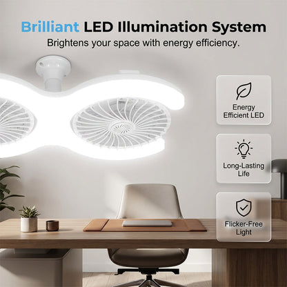 💡🌀 50% RABATT! Doppelkopf-LED-Deckenventilator mit Licht – 2 unabhängige Köpfe, 3 Geschwindigkeiten & Fernbedienung – Perfekt für große Räume ✨