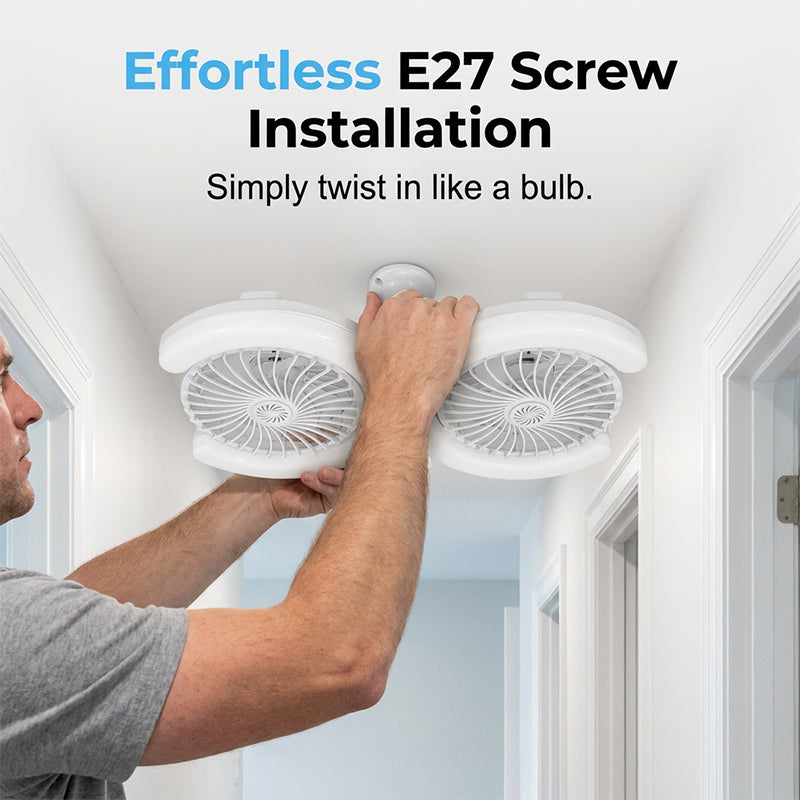 💡🌀 50% RABATT! Doppelkopf-LED-Deckenventilator mit Licht – 2 unabhängige Köpfe, 3 Geschwindigkeiten & Fernbedienung – Perfekt für große Räume ✨